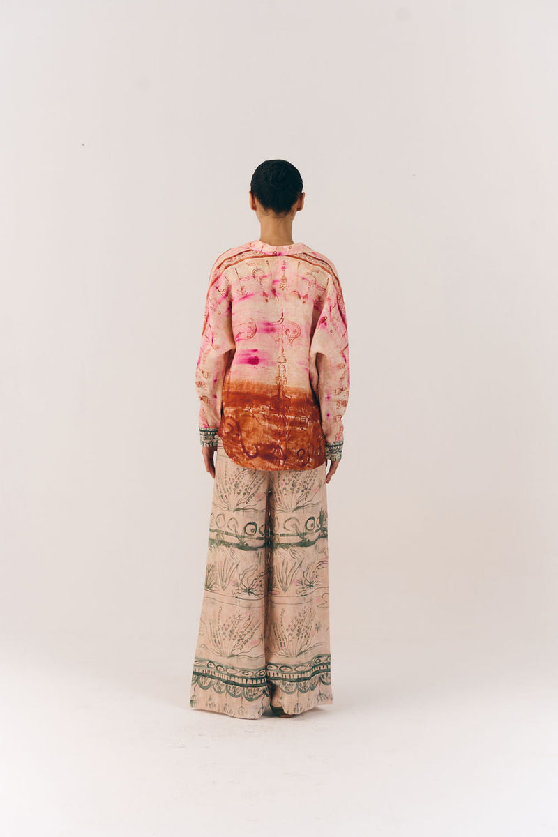 Lounge Set-Sai linen co-ord set by CORD in multi-color for women in Singapore