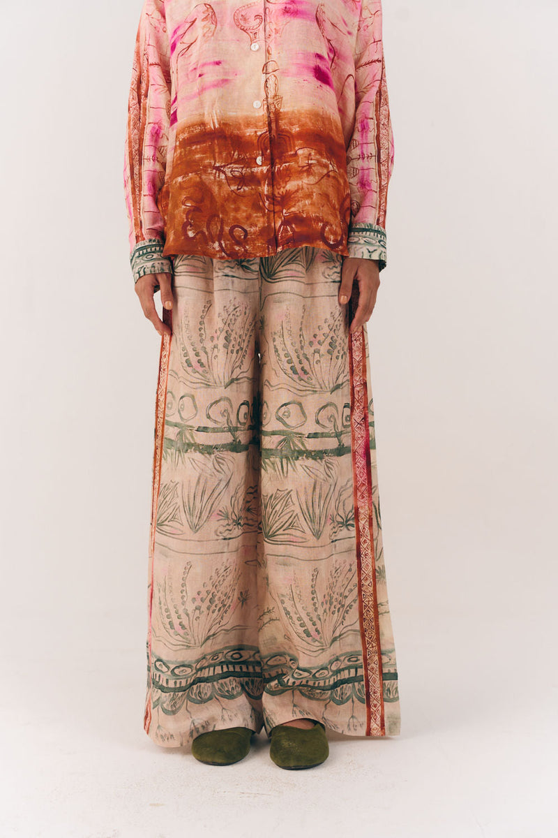 Lounge Set-Sai linen co-ord set by CORD in multi-color for women in Singapore