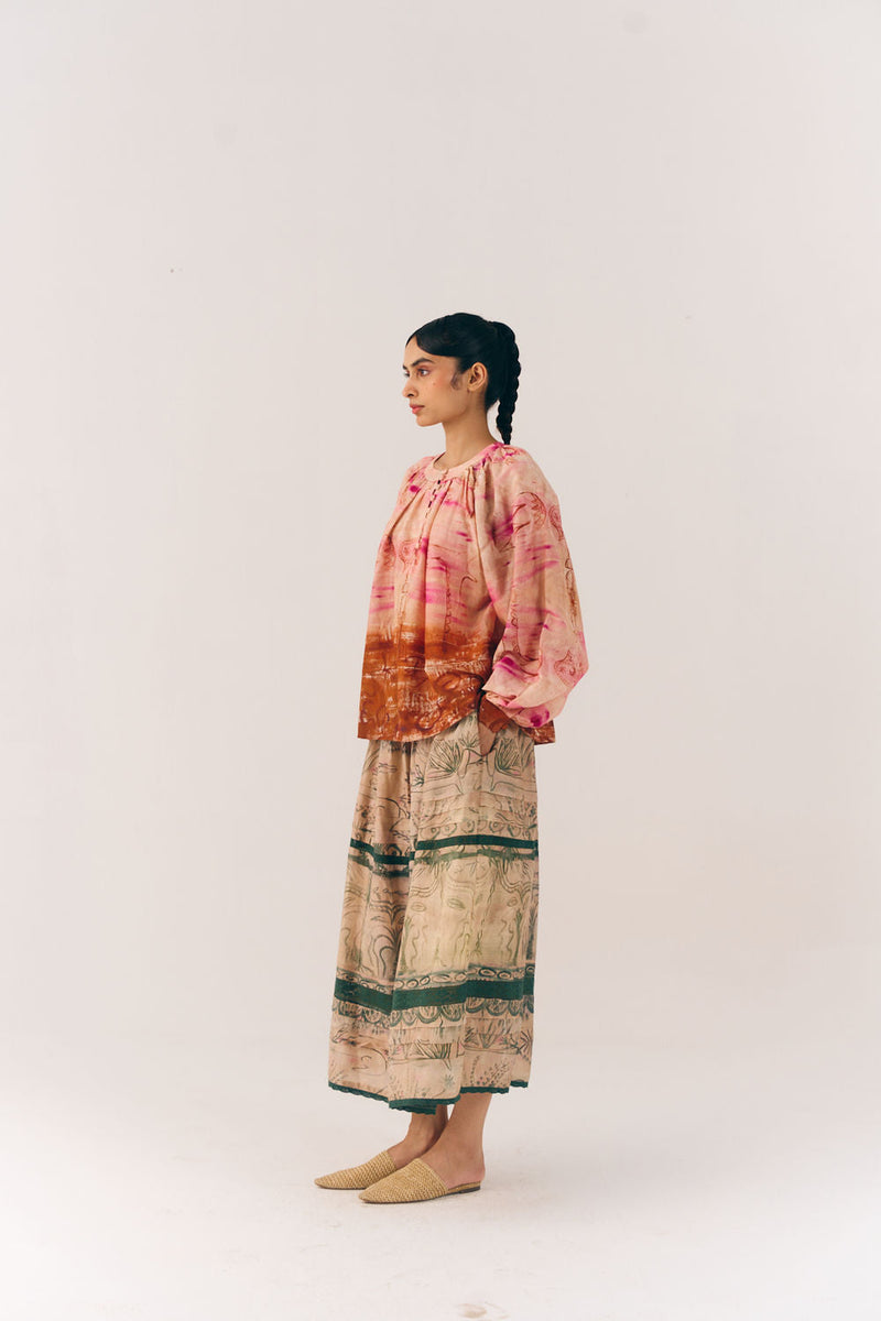 Lido Set-Sai cotton silk co-ord set by CORD in multi-color for women in Singapore