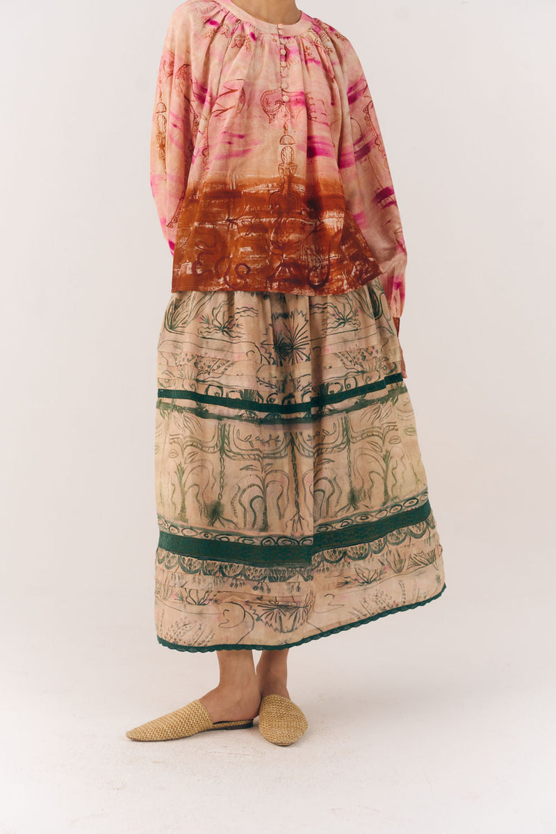 Lido Set-Sai cotton silk co-ord set by CORD in multi-color for women in Singapore