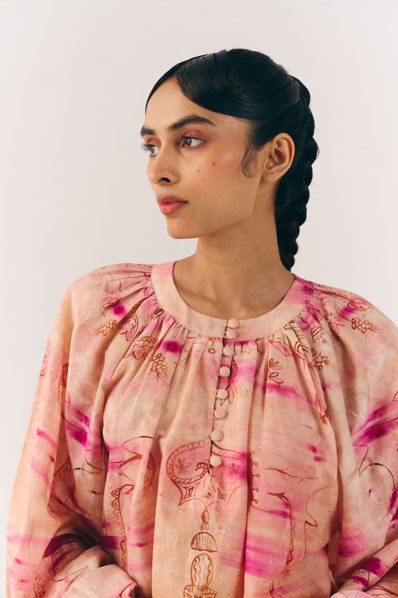 Lido Top-Sai cotton silk top and shirts by CORD in multi-color for women in Singapore