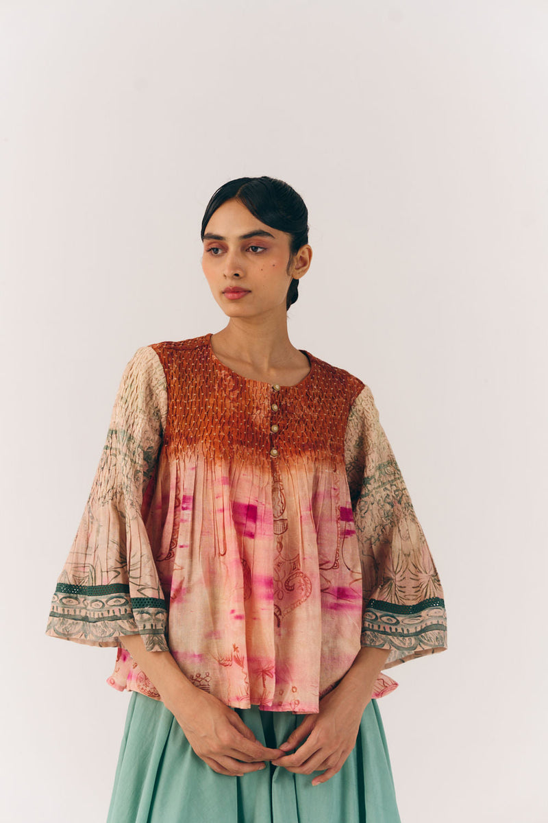 Louie Top-Sai cotton top and shirts by CORD in multi-color for women in Singapore