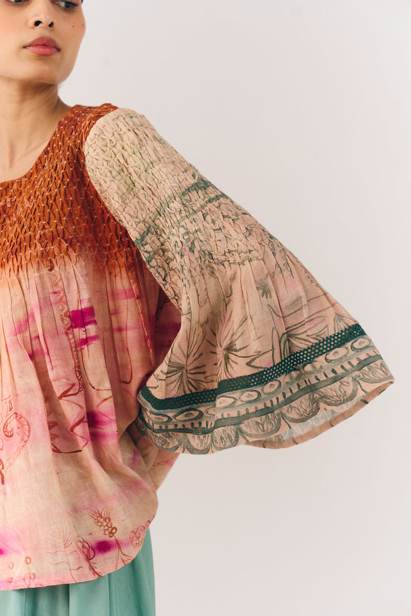 Louie Top-Sai cotton top and shirts by CORD in multi-color for women in Singapore