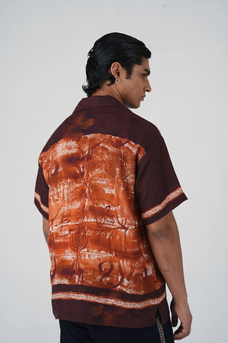 Unisex Oversized Shirt-Sai linen shirt by CORD MEN in multi-color for men in Singapore