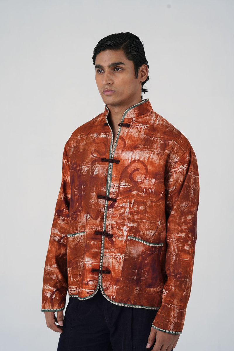 Knot Jacket-Sai linen jacket by CORD MEN in multi-color for men in Singapore