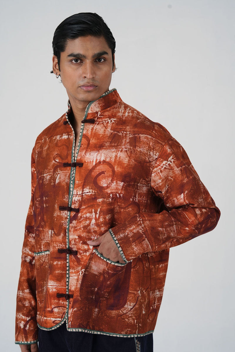 Knot Jacket-Sai linen jacket by CORD MEN in multi-color for men in Singapore