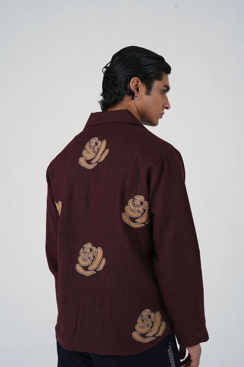 Ron Kurta-Rose Bloom linen kurta/kurta set by CORD MEN in multi-color for men in Singapore