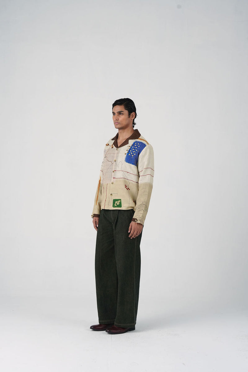 Archive Set-Mood Board linen co-ord set by CORD MEN in multi-color for men in Singapore