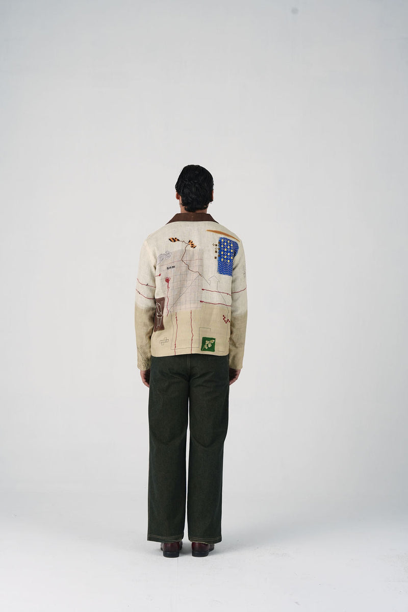 Archive Set-Mood Board linen co-ord set by CORD MEN in multi-color for men in Singapore