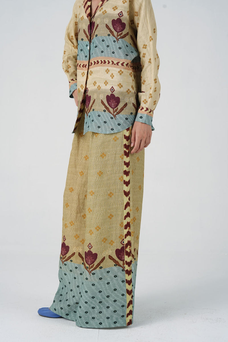 Lounge Pant-Fresco linen pant/trouser by CORD in multi-color for women in Singapore