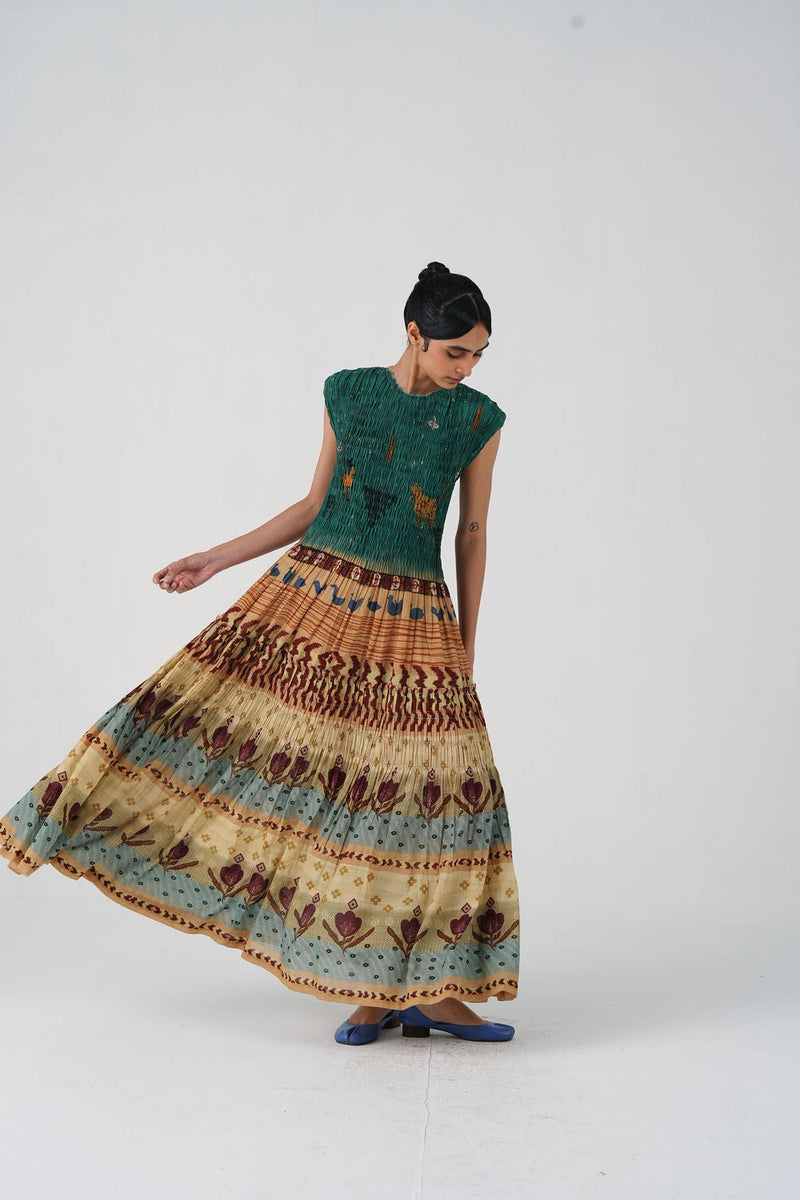July Dress-Fresco cotton dress by CORD in multi-color for women in Singapore