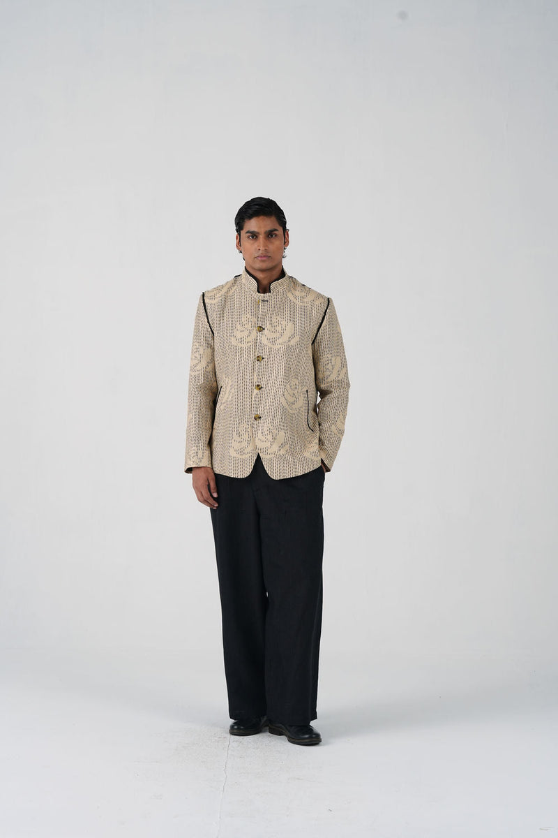 Marshel Blazer Set-Striped Rose linen co-ord set by CORD MEN in multi-color for men in Singapore