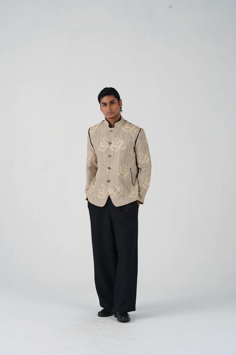 Marshel Blazer Set-Striped Rose linen co-ord set by CORD MEN in multi-color for men in Singapore