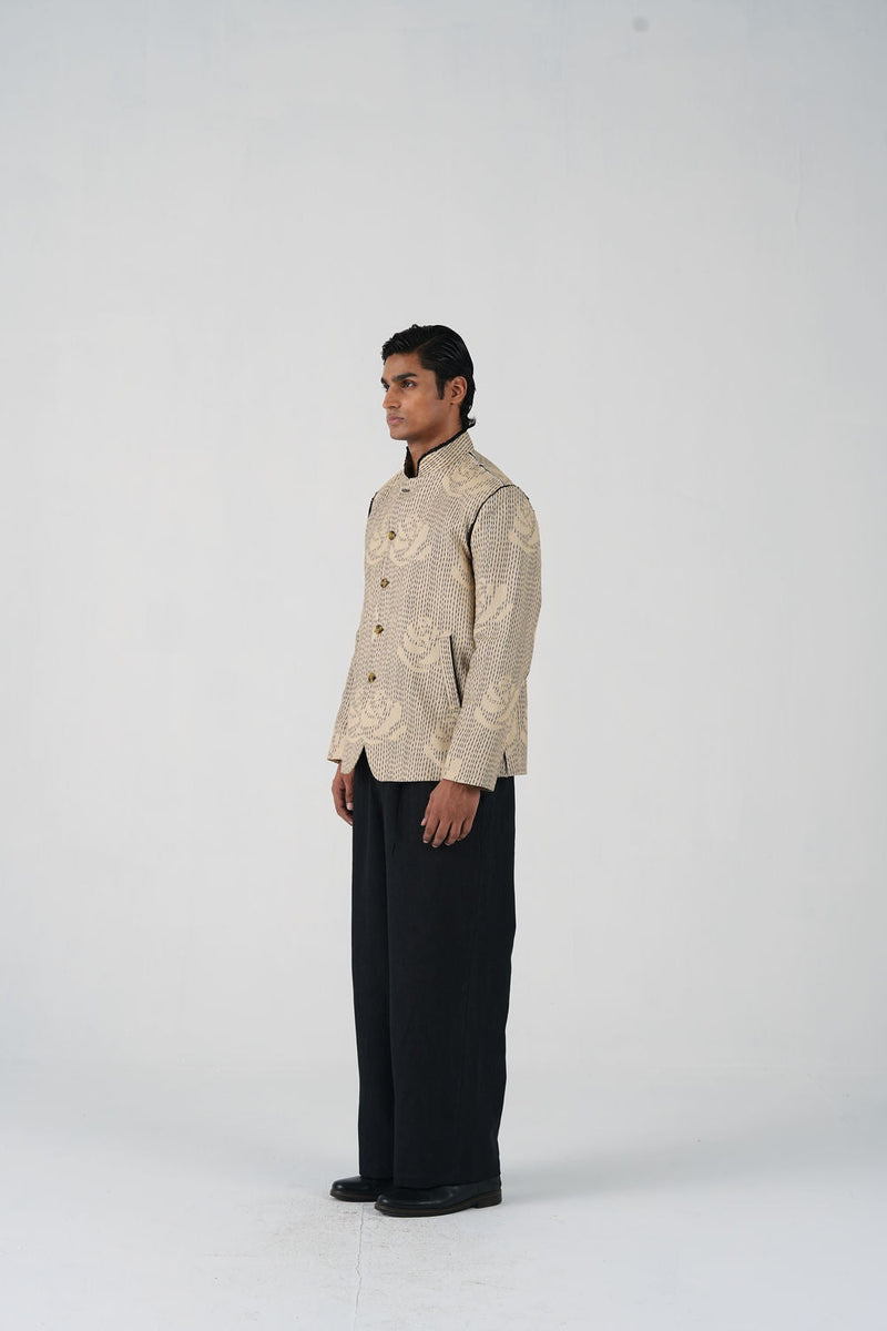 Marshel Blazer Set-Striped Rose linen co-ord set by CORD MEN in multi-color for men in Singapore