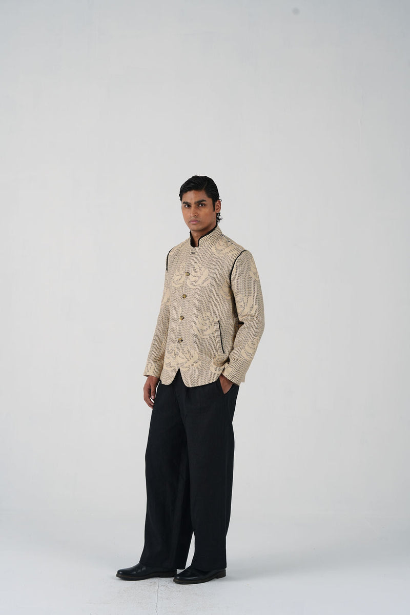 Marshel Blazer Set-Striped Rose linen co-ord set by CORD MEN in multi-color for men in Singapore