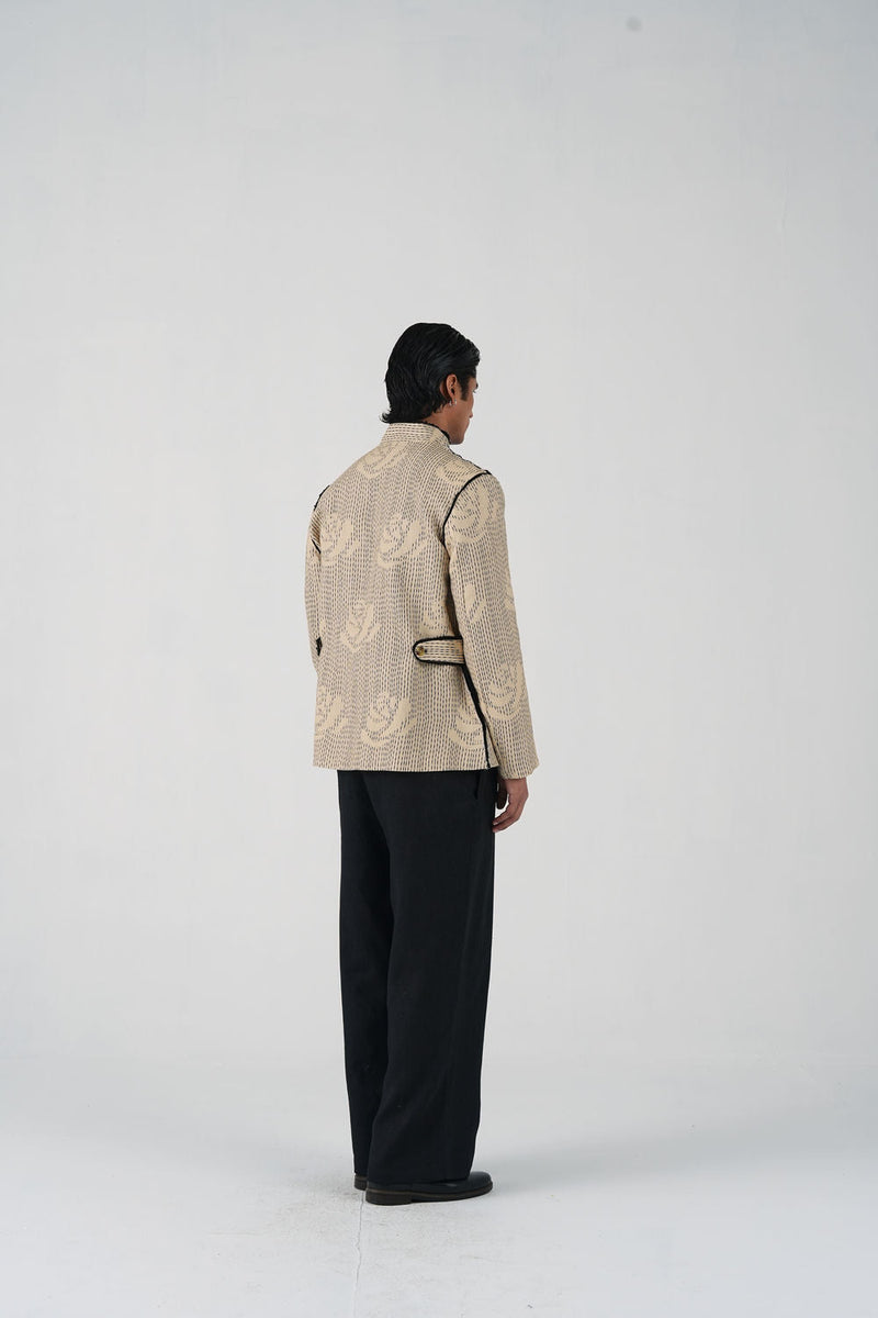 Marshel Blazer Set-Striped Rose linen co-ord set by CORD MEN in multi-color for men in Singapore
