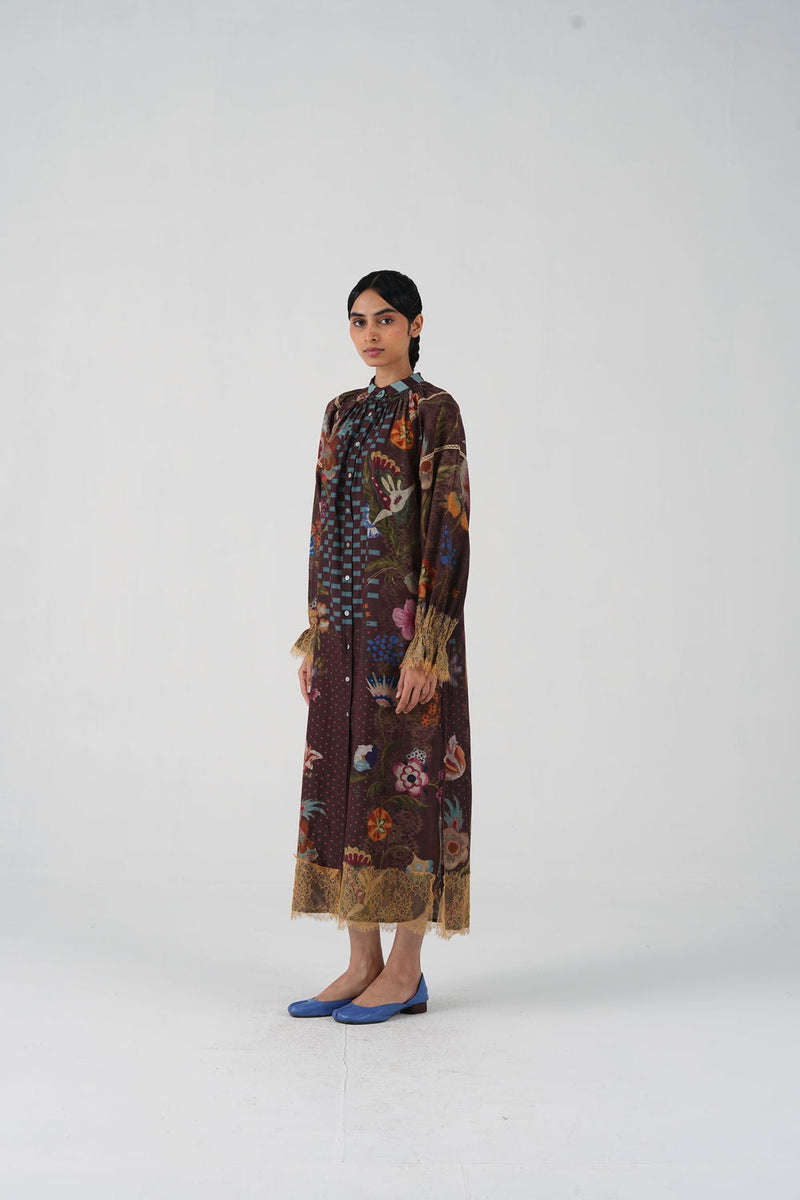 Chloe Dress-Floret cotton silk dress by CORD in multi-color for women in Singapore