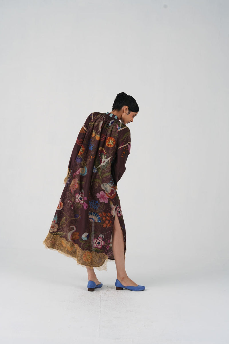 Chloe Dress-Floret cotton silk dress by CORD in multi-color for women in Singapore