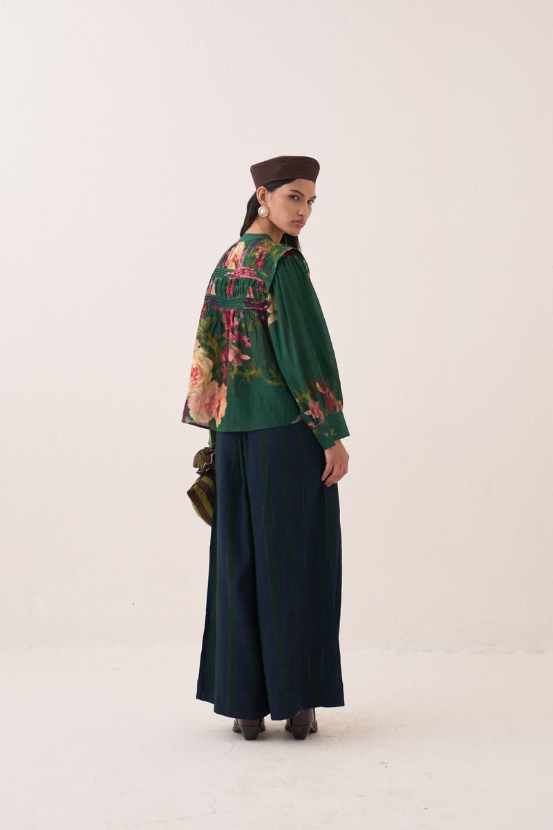 Rosé Mystic Top Set cotton dobby co-ord set by O'Frida in green for women in Singapore