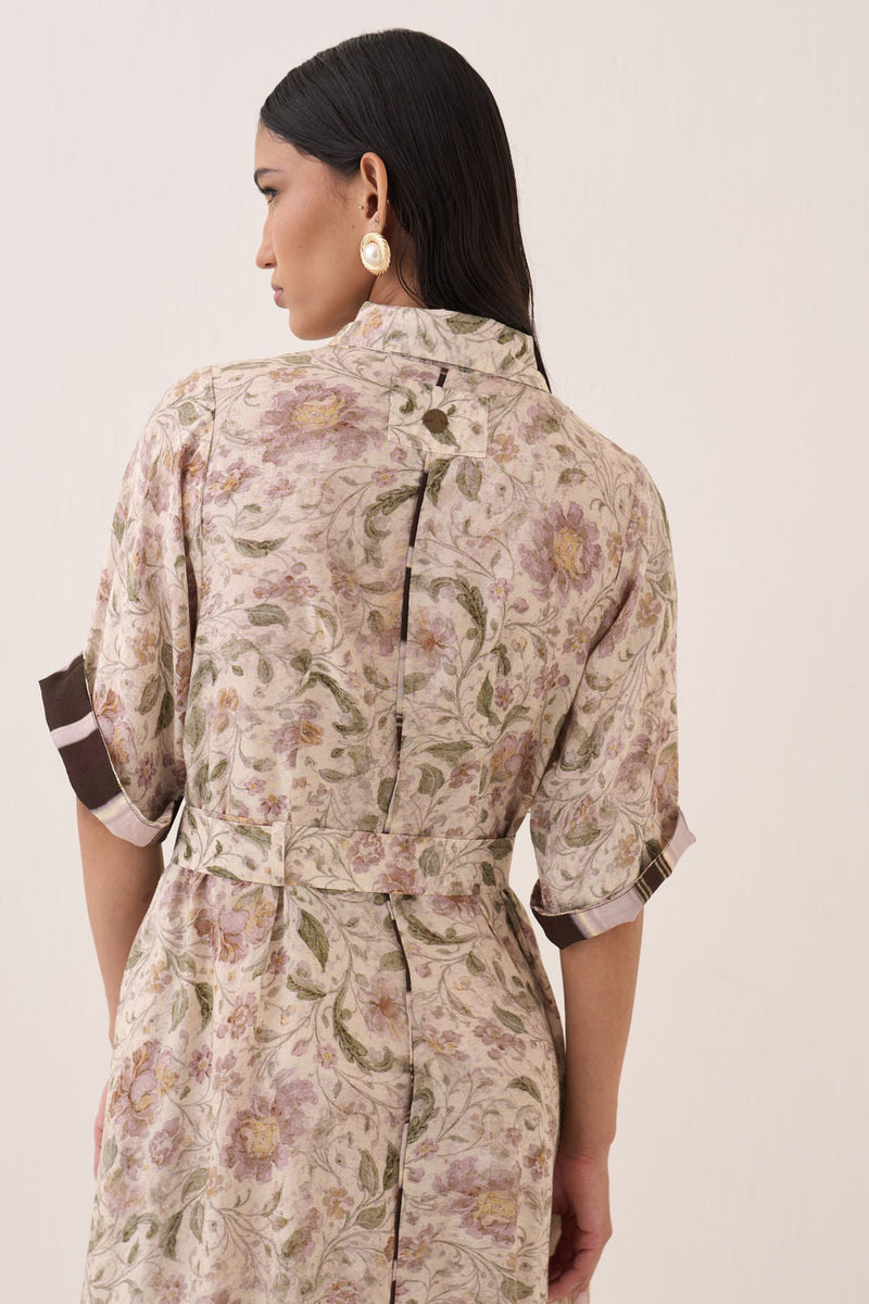Gulzar belt bemberg muslin belts by O'Frida in ivory for women in Singapore