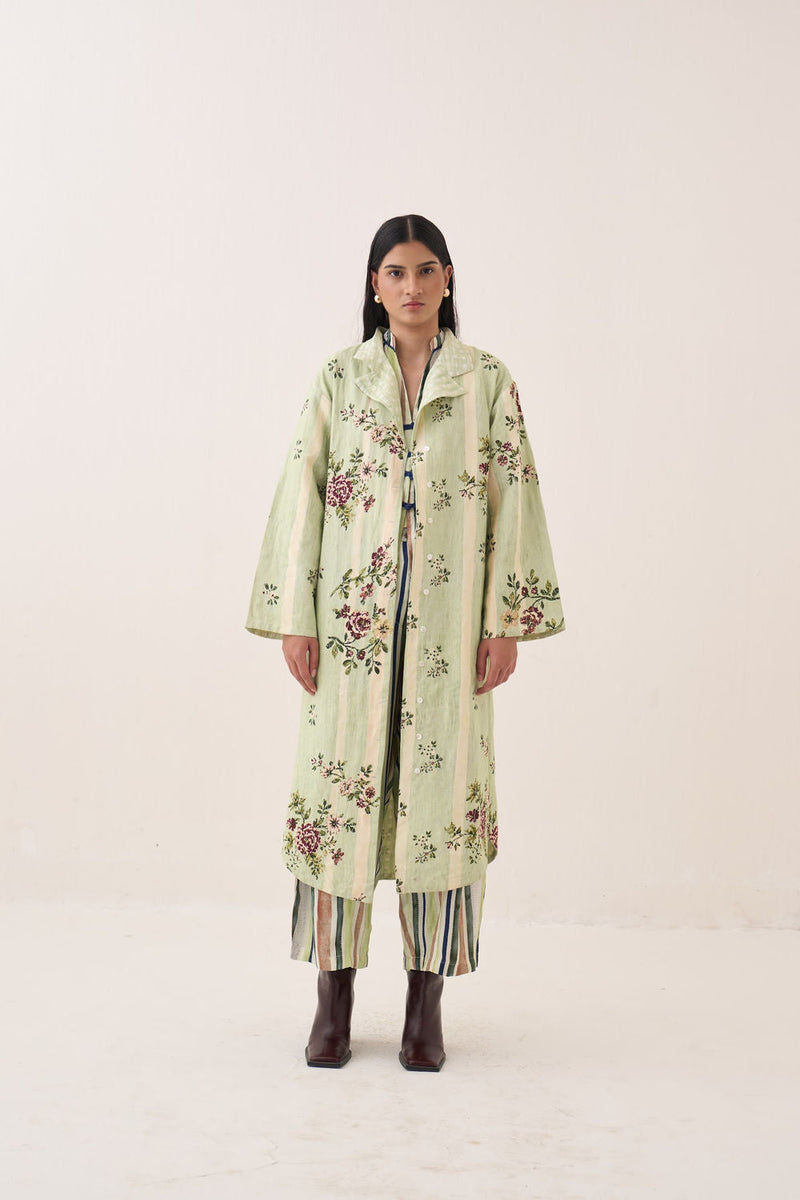 Bagiya Jacket Set cotton slub co-ord set by O'Frida in multi-color for women in Singapore
