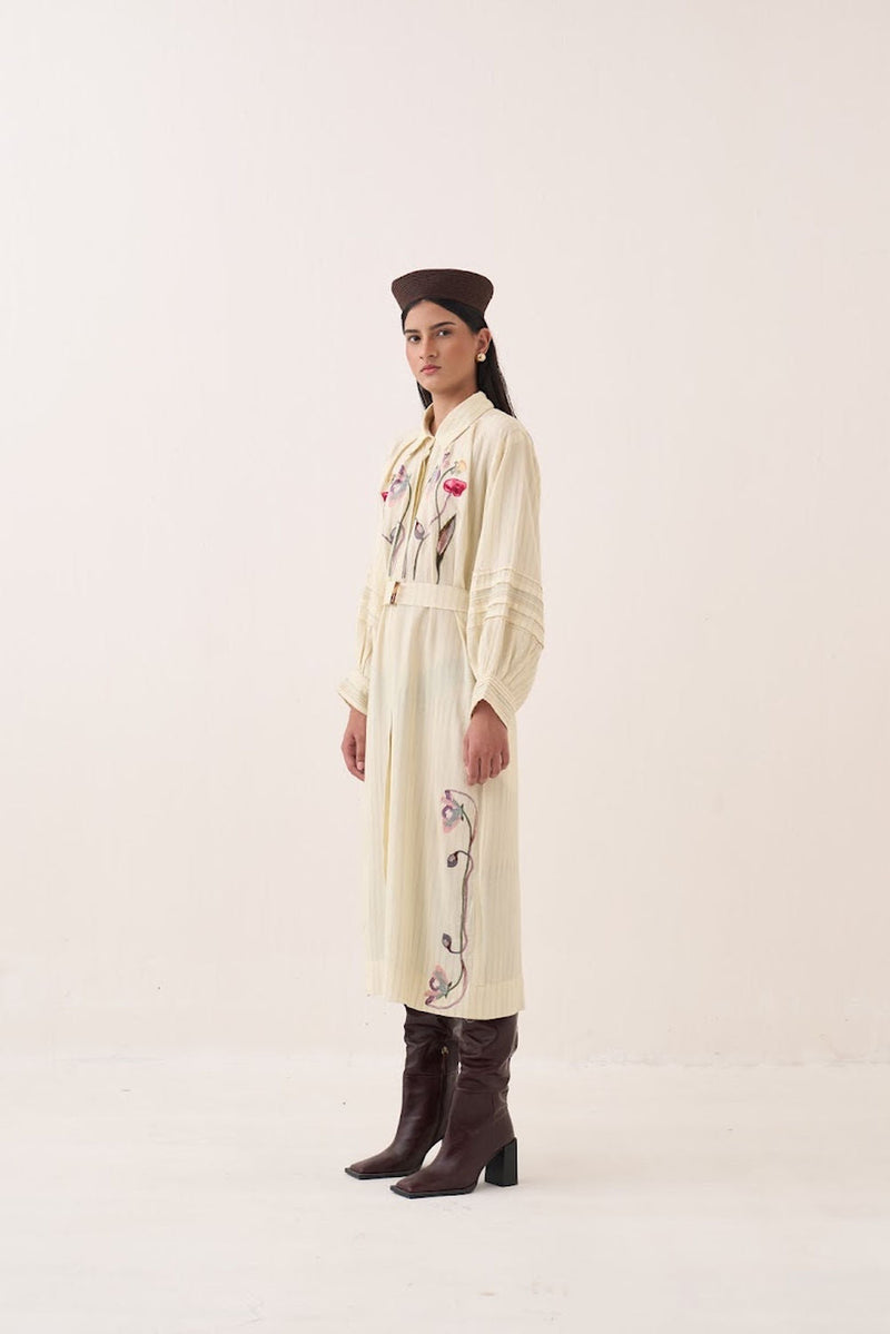 Lehar Belt cotton slub belts by O'Frida in ivory for women in Singapore
