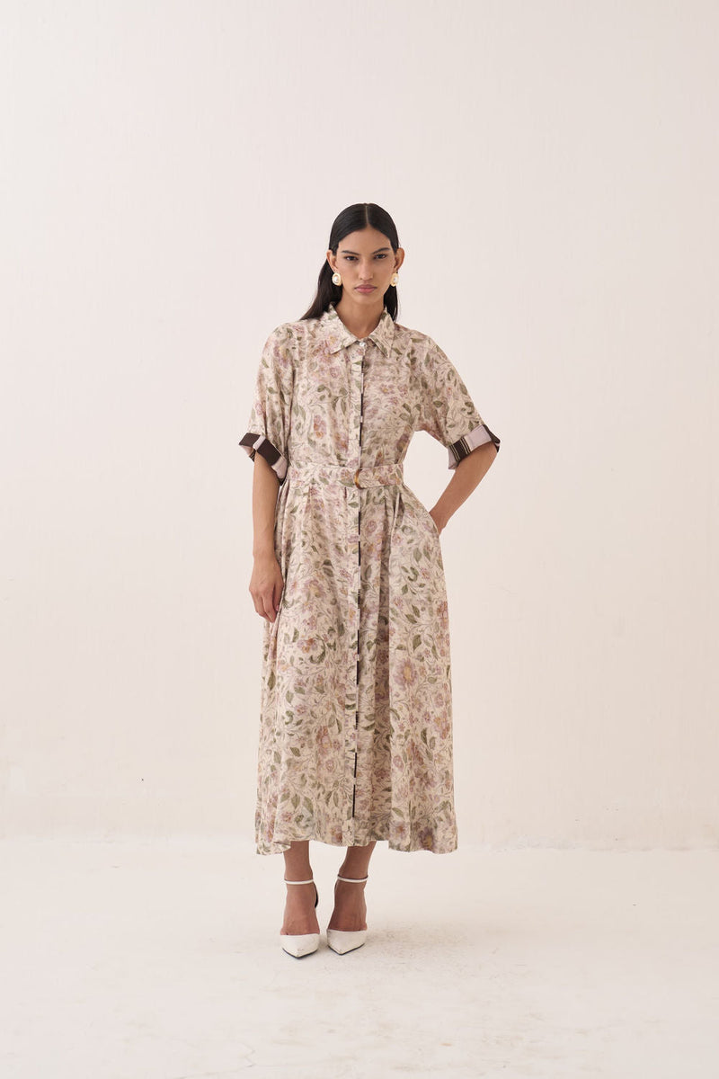Gulzar belt bemberg muslin belts by O'Frida in ivory for women in Singapore