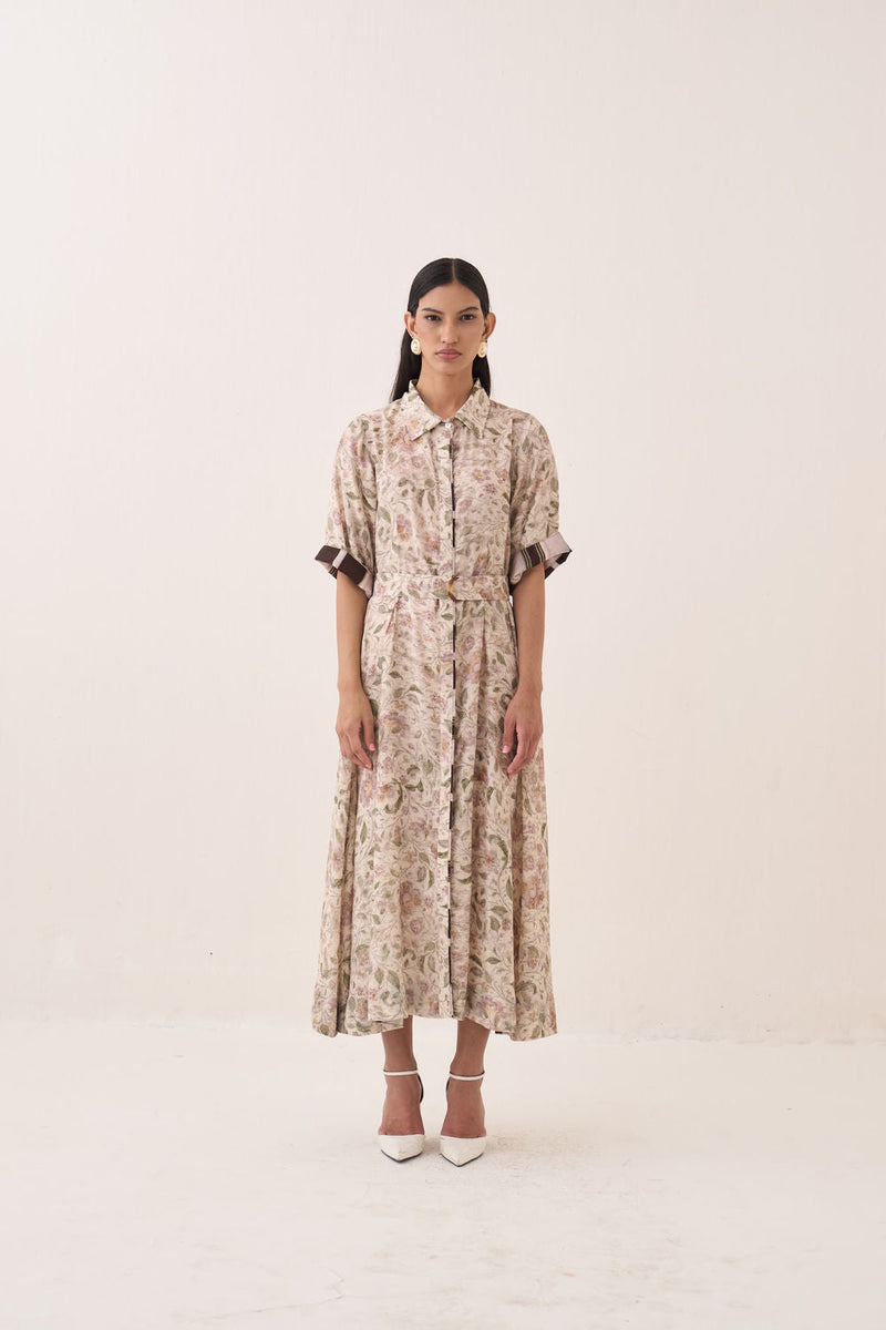 Gulzar belt bemberg muslin belts by O'Frida in ivory for women in Singapore