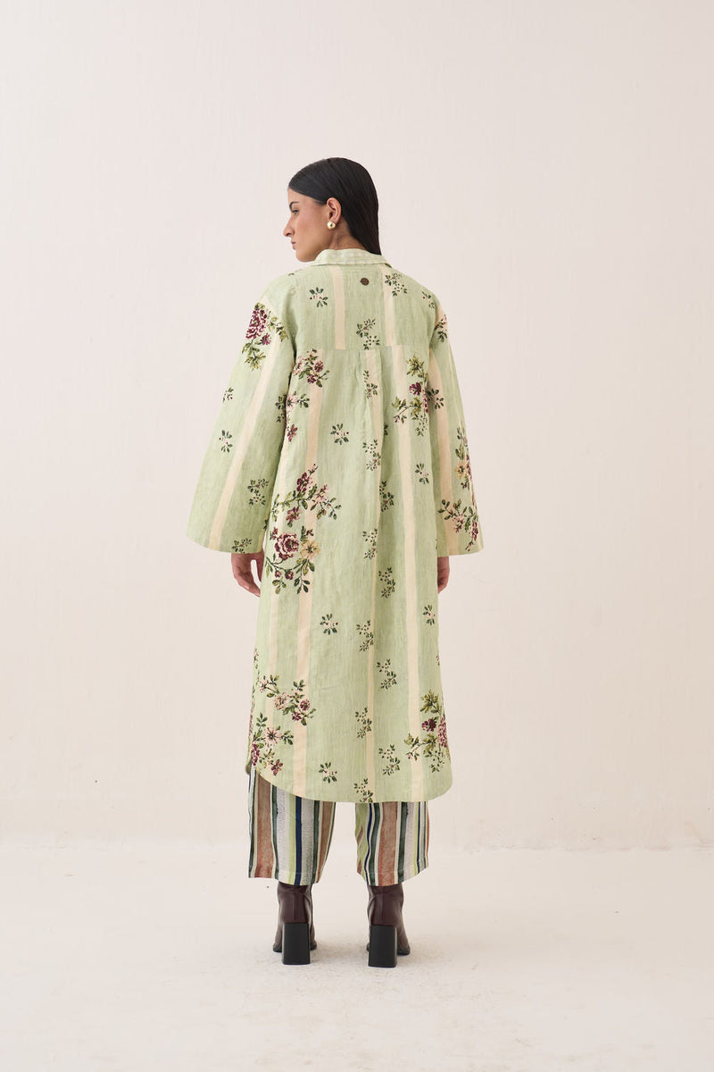 Bagiya Jacket Set cotton slub co-ord set by O'Frida in multi-color for women in Singapore