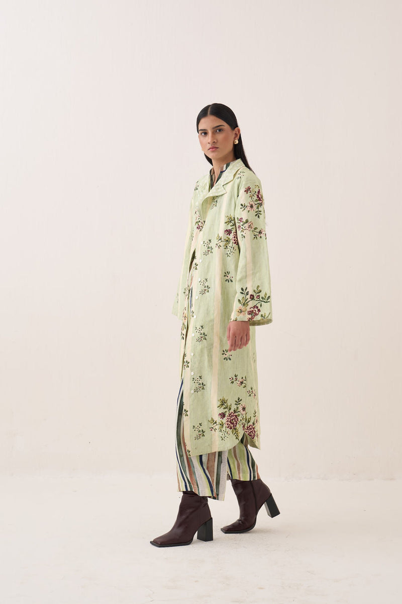 Bagiya Jacket Set cotton slub co-ord set by O'Frida in multi-color for women in Singapore