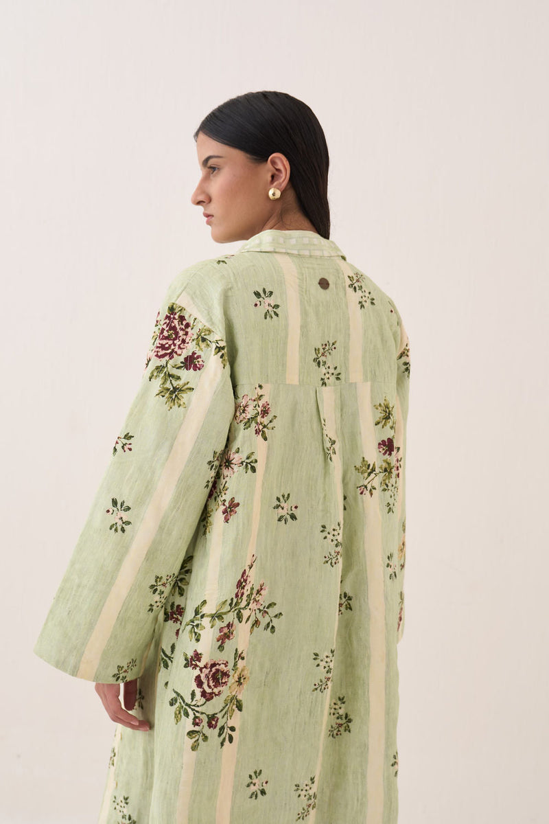 Bagiya Jacket Set cotton slub co-ord set by O'Frida in multi-color for women in Singapore