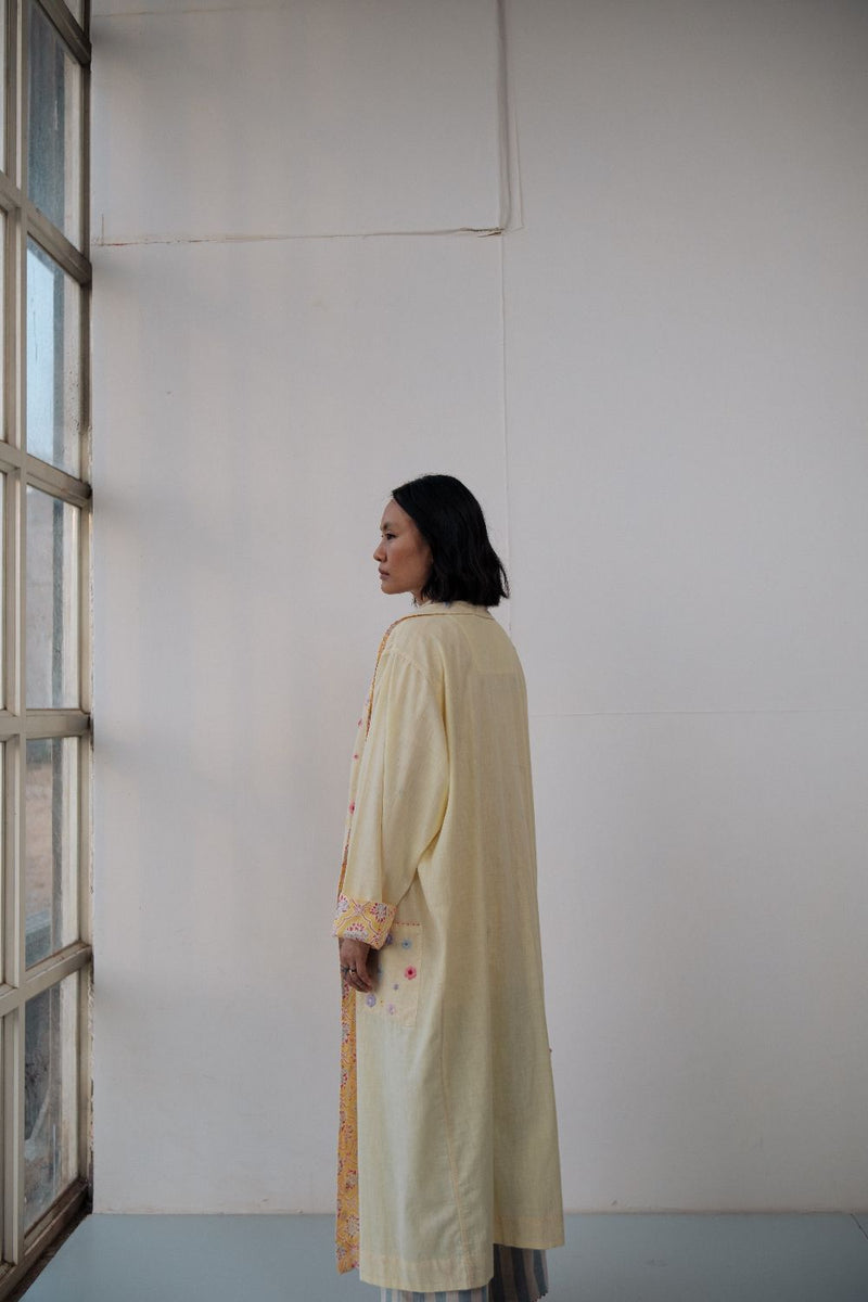 FUL OVERLAY cotton by TOKREE in yellow color for women in Singapore