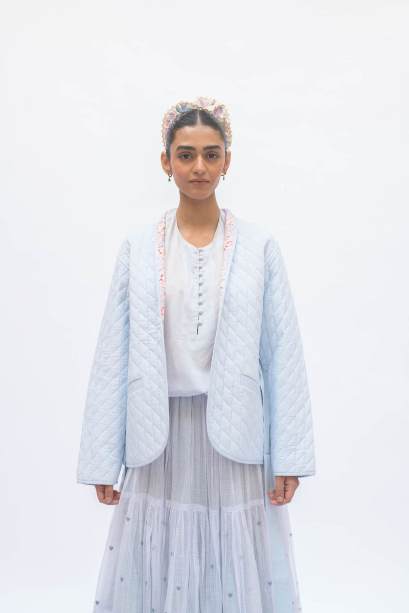 IRIS JACKET cotton by TOKREE in blue color for women in Singapore