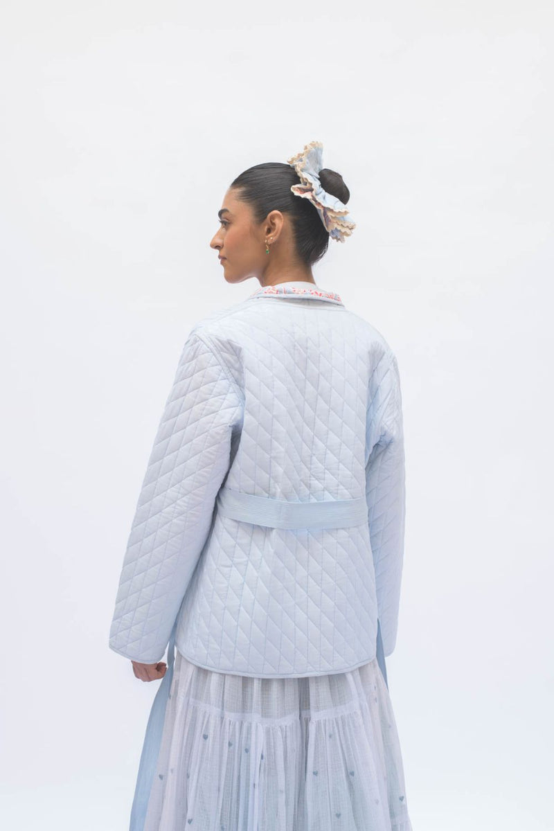 IRIS JACKET cotton by TOKREE in blue color for women in Singapore