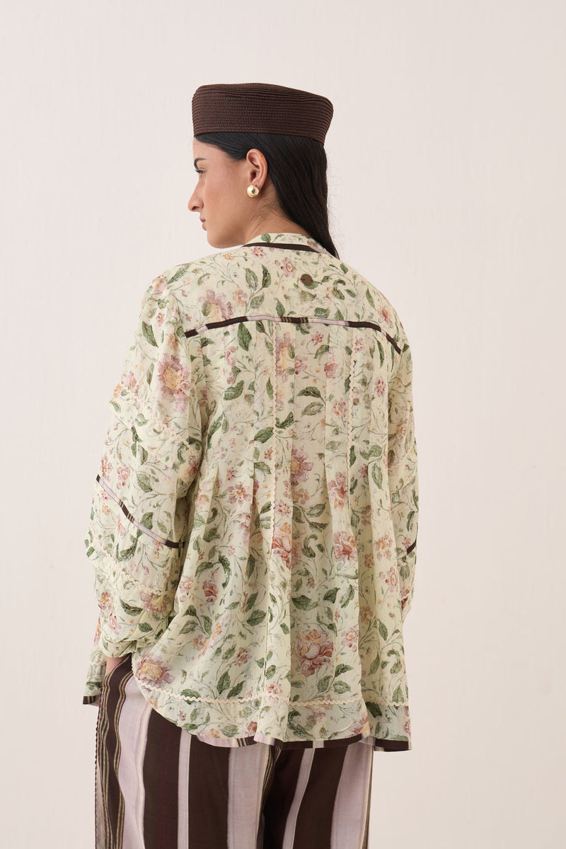 Gulzar Boheme Top bemberg muslin top/shirt by O'Frida in ivory for women in Singapore