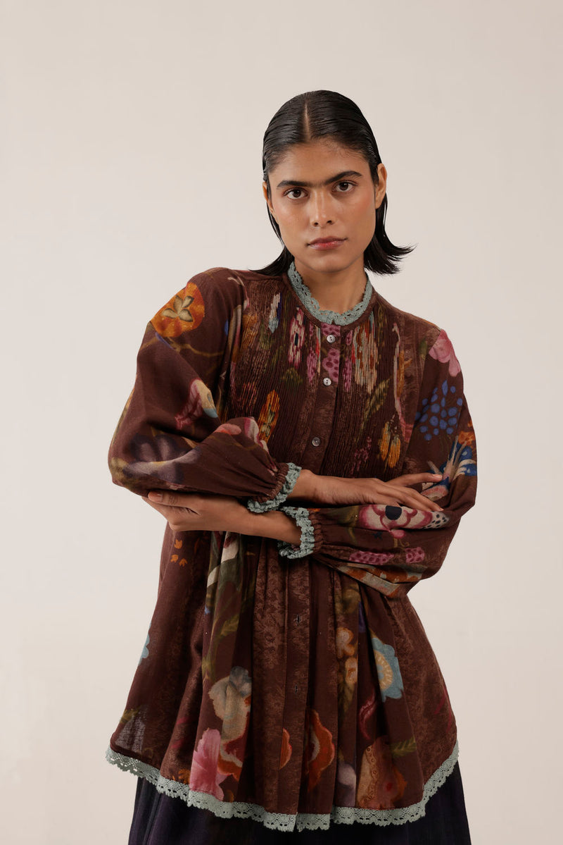Nova Top-Floret cotton top and shirts by CORD in multi-color for women in Singapore