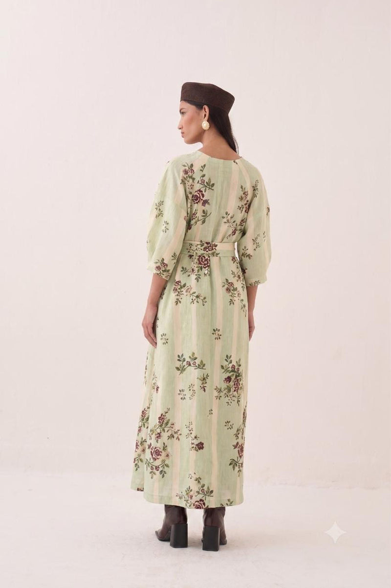 Bagiya Belt cotton slub belts by O'Frida in green for women in Singapore