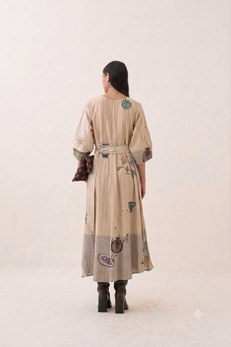 Nakshatra Mayflower Dress poplin dress by O'Frida in multi-color for women in Singapore