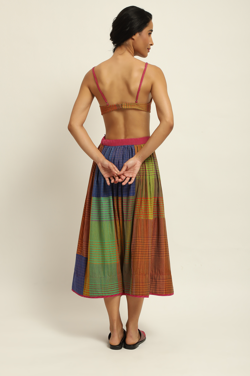 PEGGIE BUSTIER-MULTICOLOR silk by SWATTI KAPOOR in multi color for women in Singapore