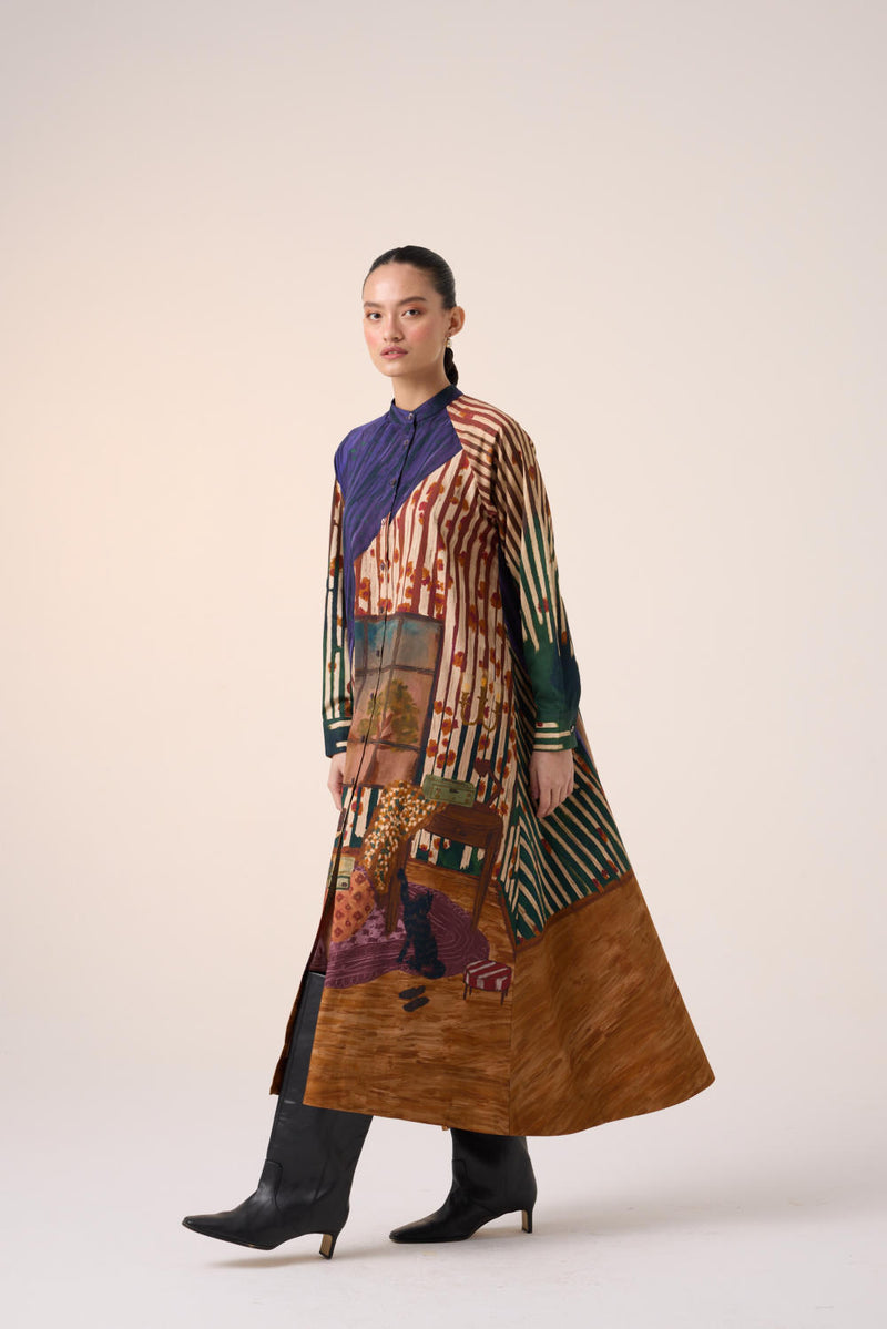 A-LINE LONG DRESS -HOME ALONE cotton by CORD for women in Singapore