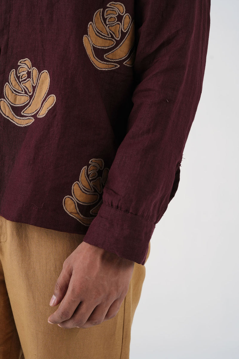 Tram Jacket-Rose Bloom linen jacket by CORD MEN in multi-color for men in Singapore