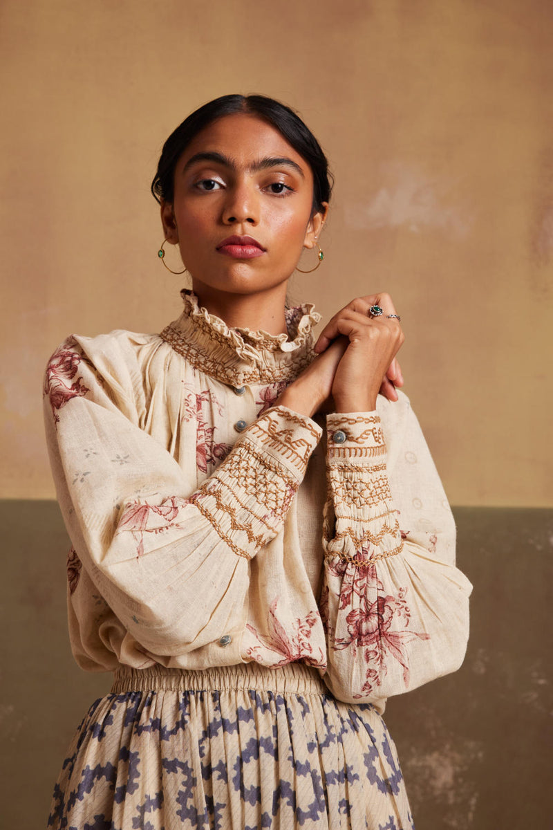 Farmer top-Peony cotton by CORD for women in Singapore