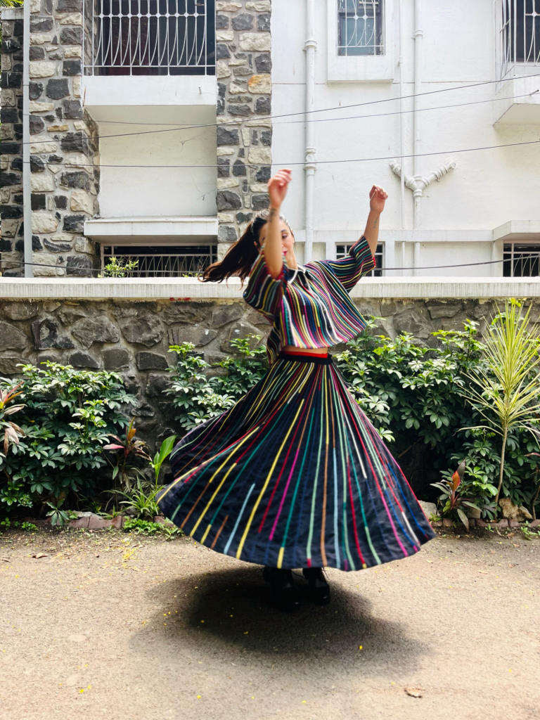 Cord Skirt + Cord Shrey Shirt cotton by Ka-Sha in multi color for women in Singapore