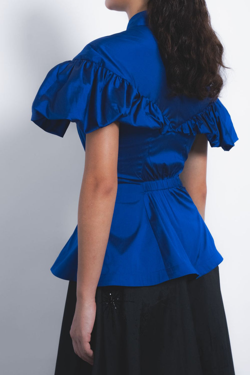 Cumulus Top - Lapis Buy Cumulus Top - Lapis from C&W | Tops And Shirts for Women by Leh Studios for women in Singapore