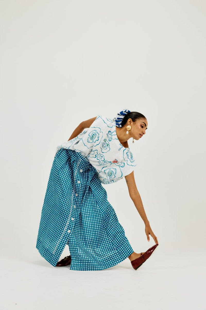 Soro Check Skirt satin by JodiLife for women in Singapore