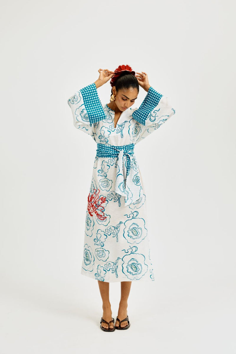 Amari Kaftan Dress satin by JodiLife for women in Singapore