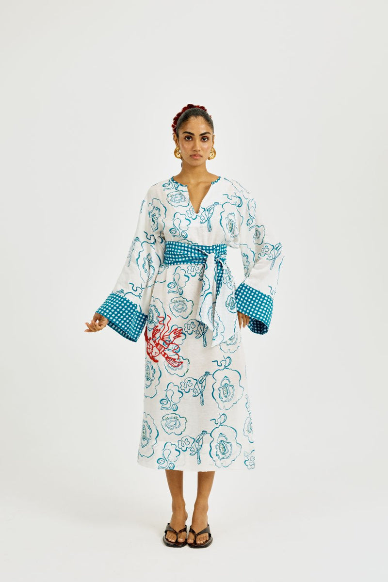 Amari Kaftan Dress satin by JodiLife for women in Singapore