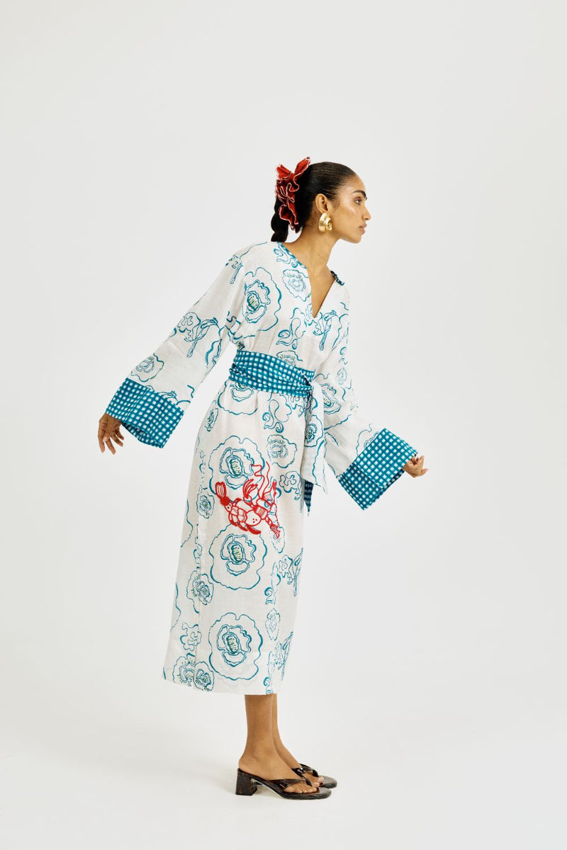 Amari Kaftan Dress satin by JodiLife for women in Singapore