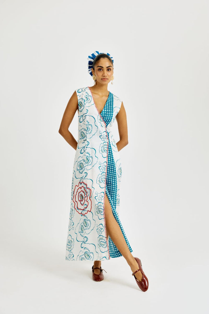 Amari Wrap Dress satin by JodiLife for women in Singapore