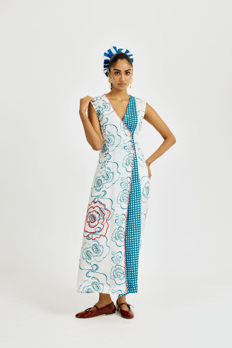 Amari Wrap Dress satin by JodiLife for women in Singapore